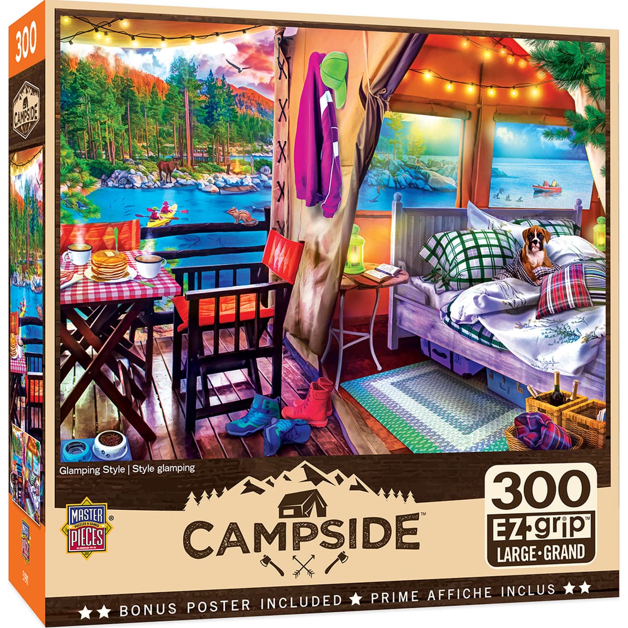MasterPieces-Campside - Glamping Style - 300 Piece EzGrip Puzzle-32182-Legacy Toys