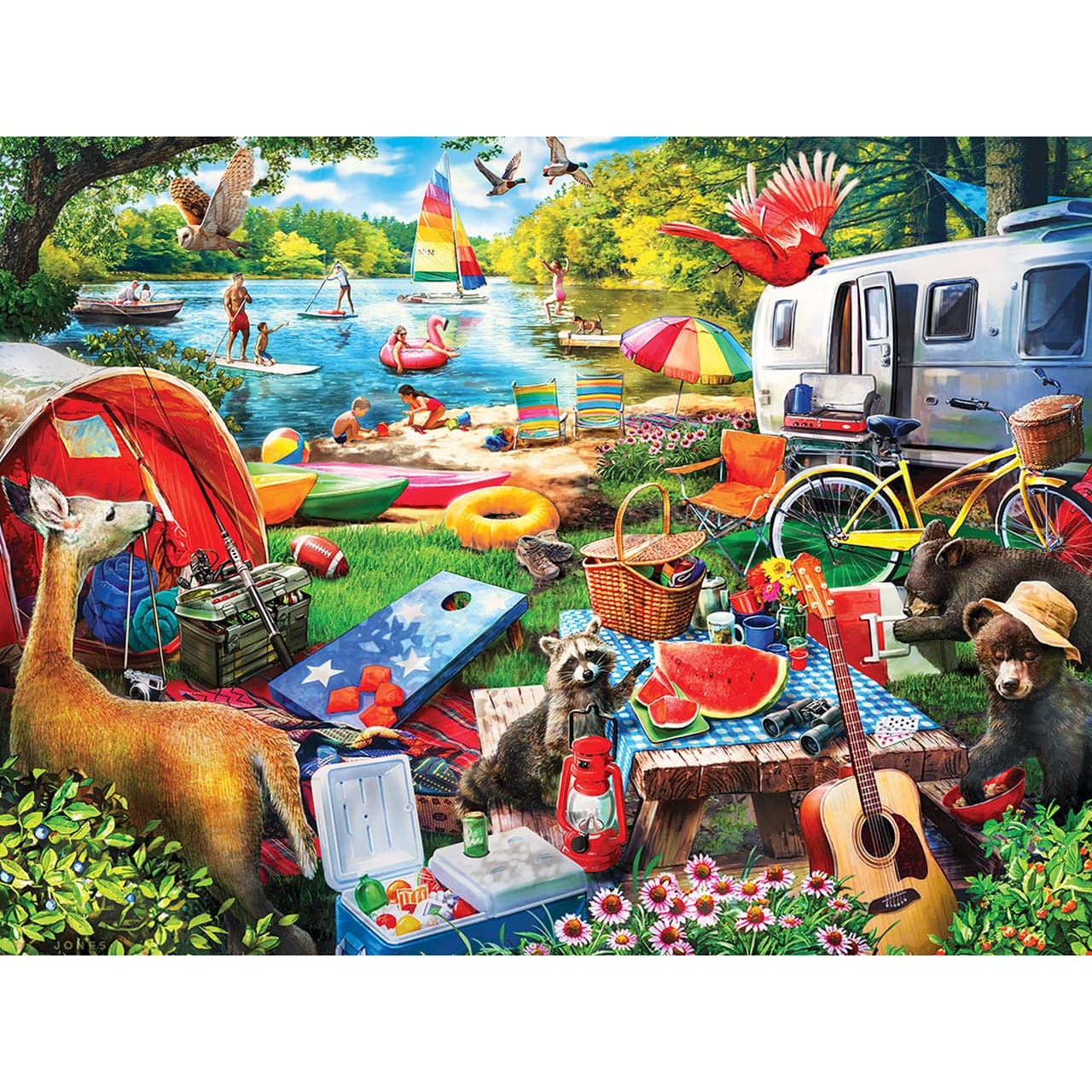 MasterPieces-Campside - Little Rascals - 300 Piece EzGrip Puzzle-31900-Legacy Toys