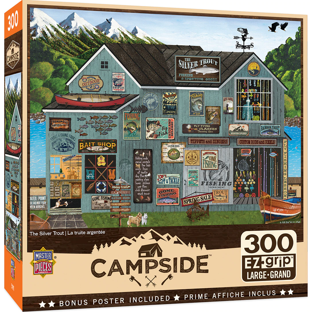 MasterPieces-Campside - The Silver Trout - 300 Piece EzGrip Puzzle-32189-Legacy Toys