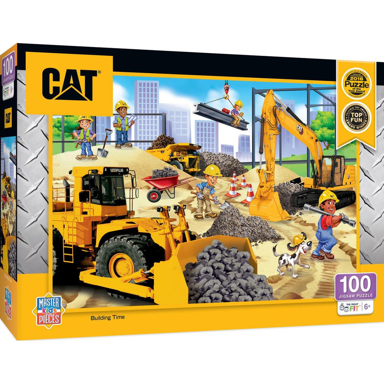 MasterPieces-Caterpillar - Building Time 100 Piece Puzzle-12306-Legacy Toys
