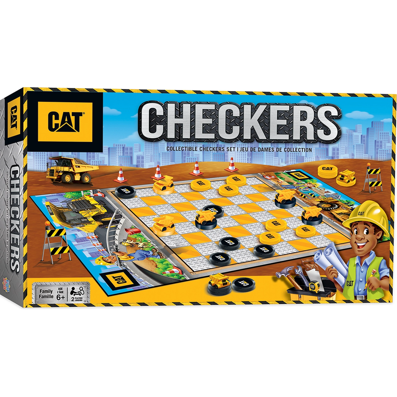 MasterPieces-Caterpillar Checkers Board Game-41902-Legacy Toys