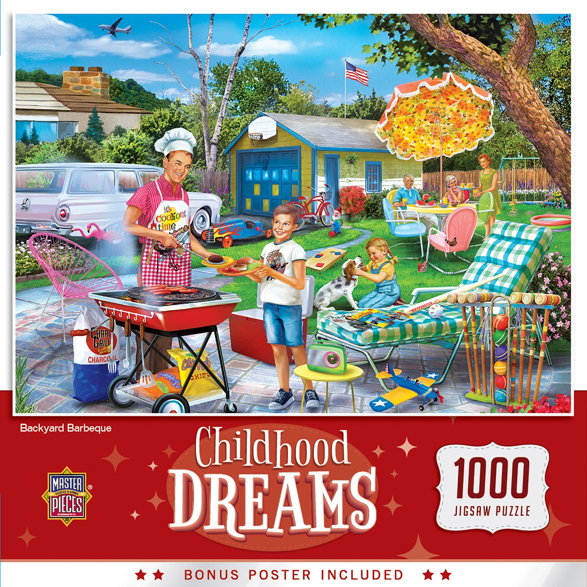 MasterPieces-Childhood Dreams - Backyard BBQ - 1000 Piece Puzzle-72128-Legacy Toys