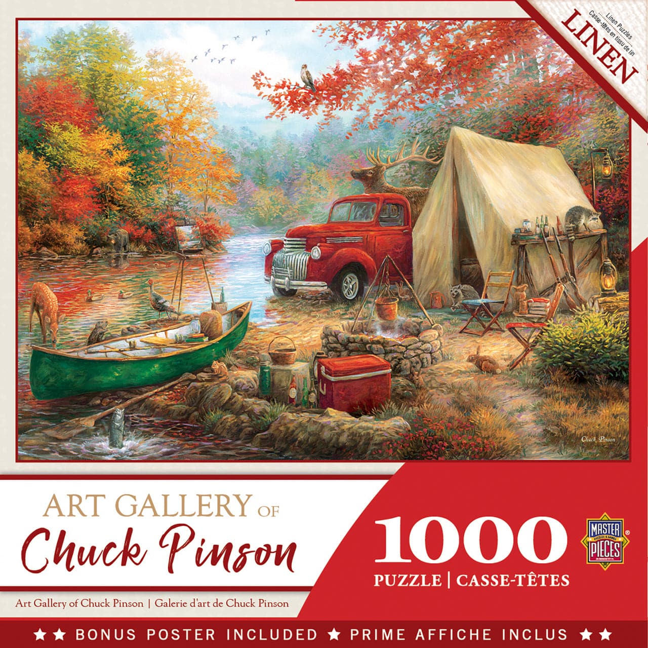MasterPieces-Chuck Pinson Art Gallery - Share the Outdoors - 1000 Piece Puzzle-72009-Legacy Toys