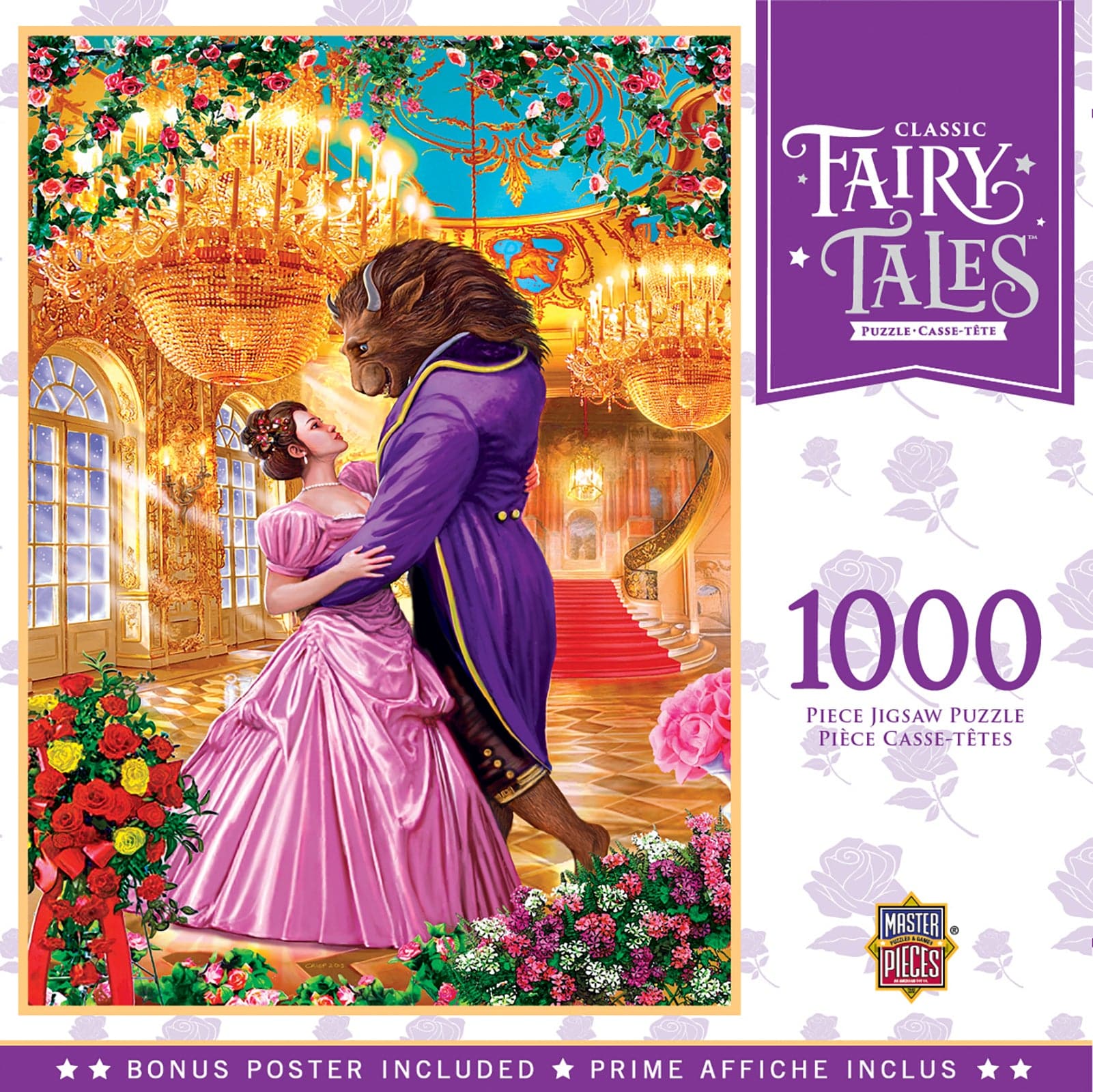 MasterPieces-Classic Fairy Tales - Beauty and the Beast - 1000 Piece Puzzle-72017-Legacy Toys