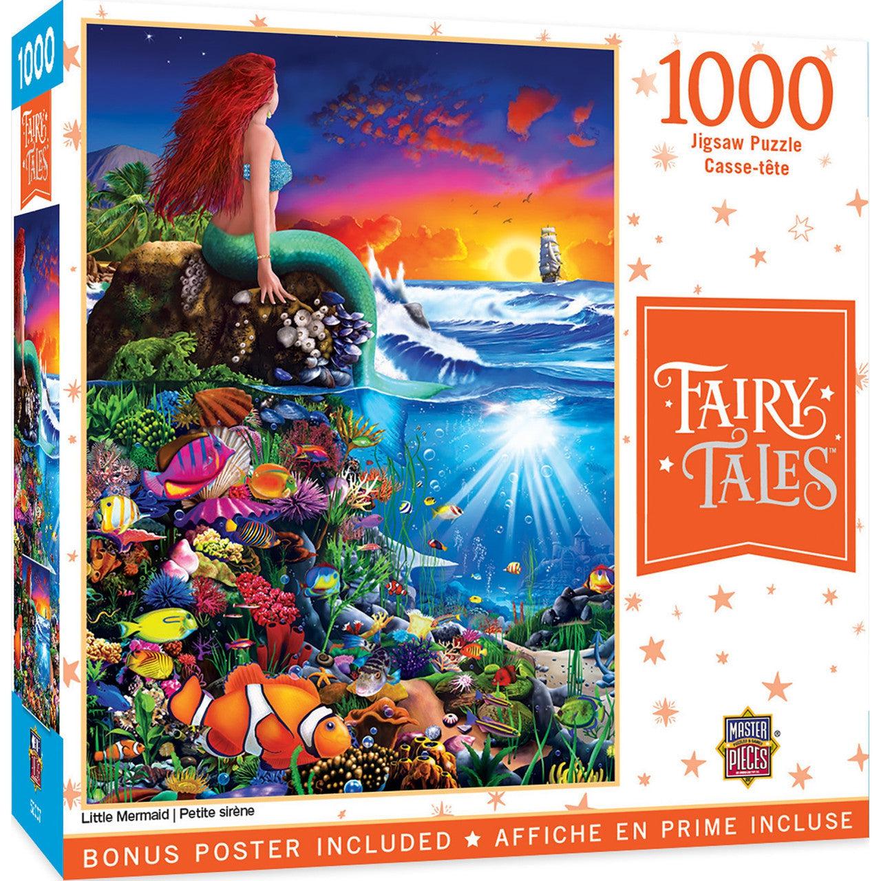 MasterPieces-Classic Fairy Tales - Little Mermaid - 1000 Piece Puzzle-72324-Legacy Toys