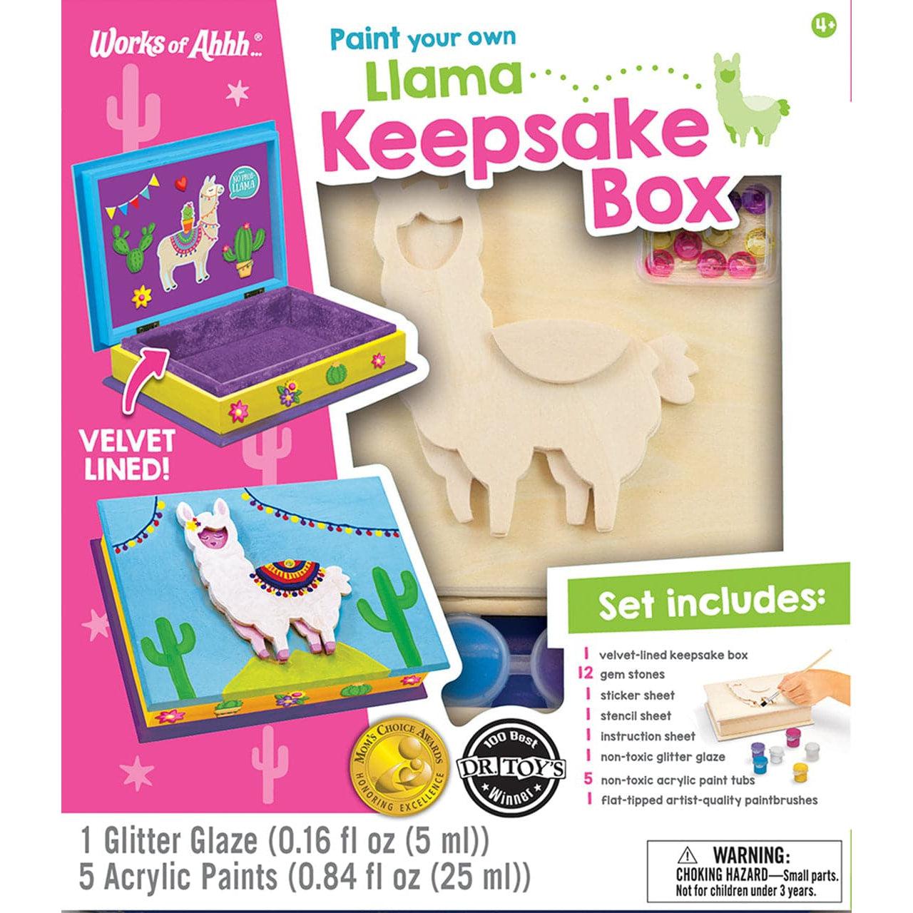 MasterPieces-Classic Wood Paint Kit - Llama Keepsake Box-2163603-Legacy Toys