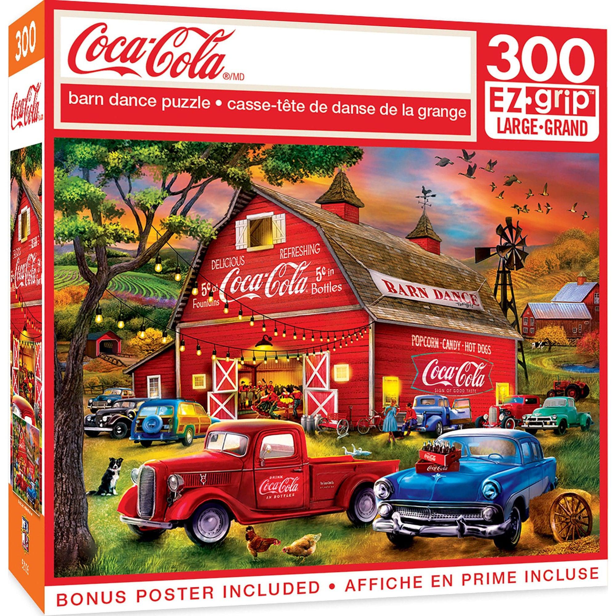 MasterPieces-Coca-Cola - Barn Dance - 300 Piece EzGrip Puzzle-32259-Legacy Toys