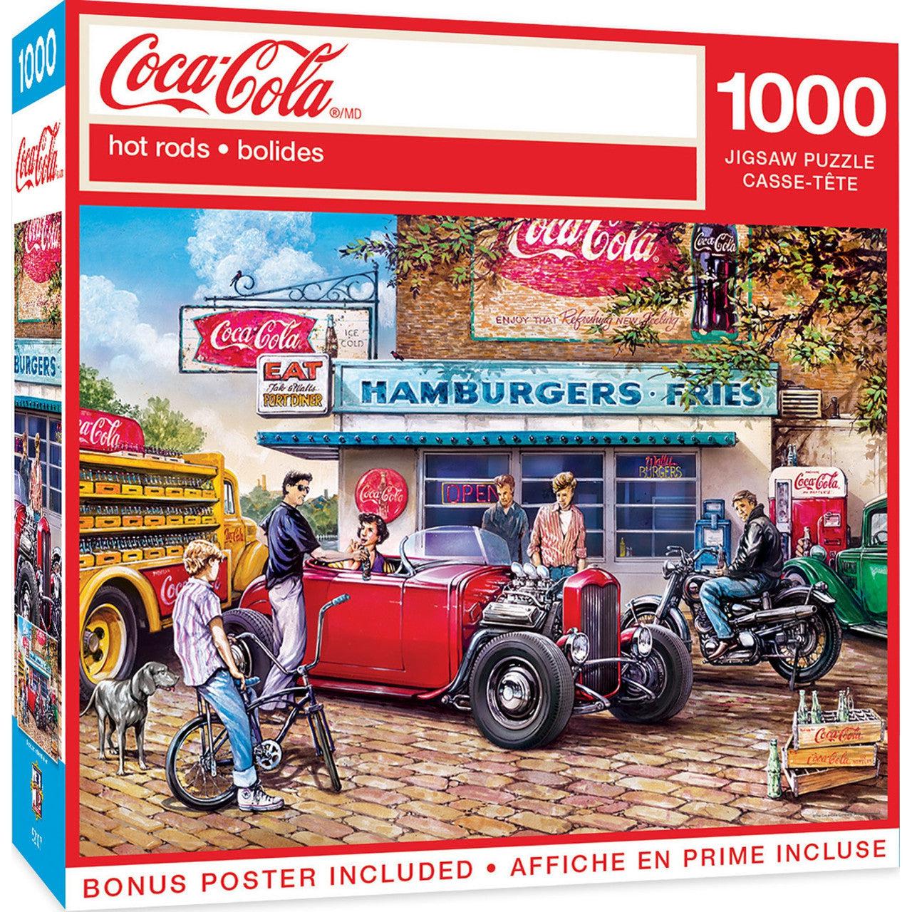MasterPieces-Coca-Cola - Hot Rods - 1000 Piece Puzzle-82117-Legacy Toys