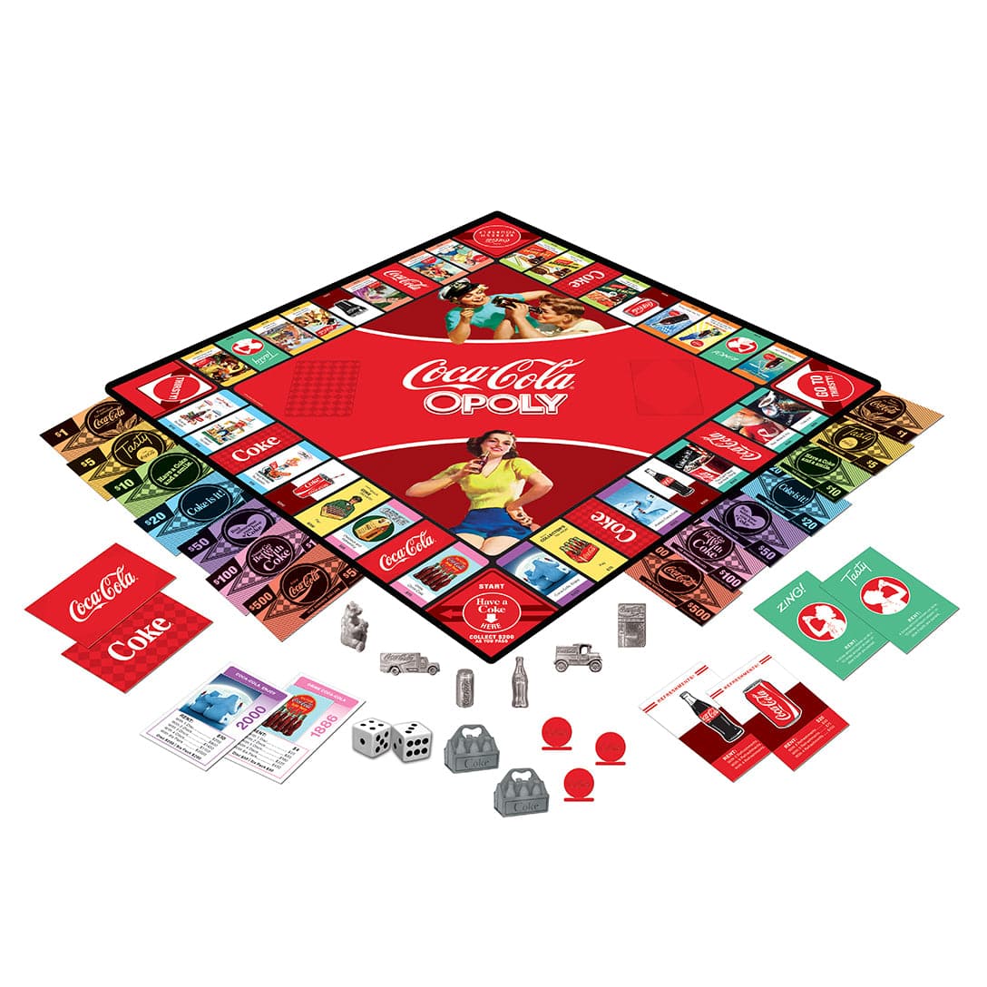 MasterPieces-Coca-Cola Opoly Board Game-42076-Legacy Toys