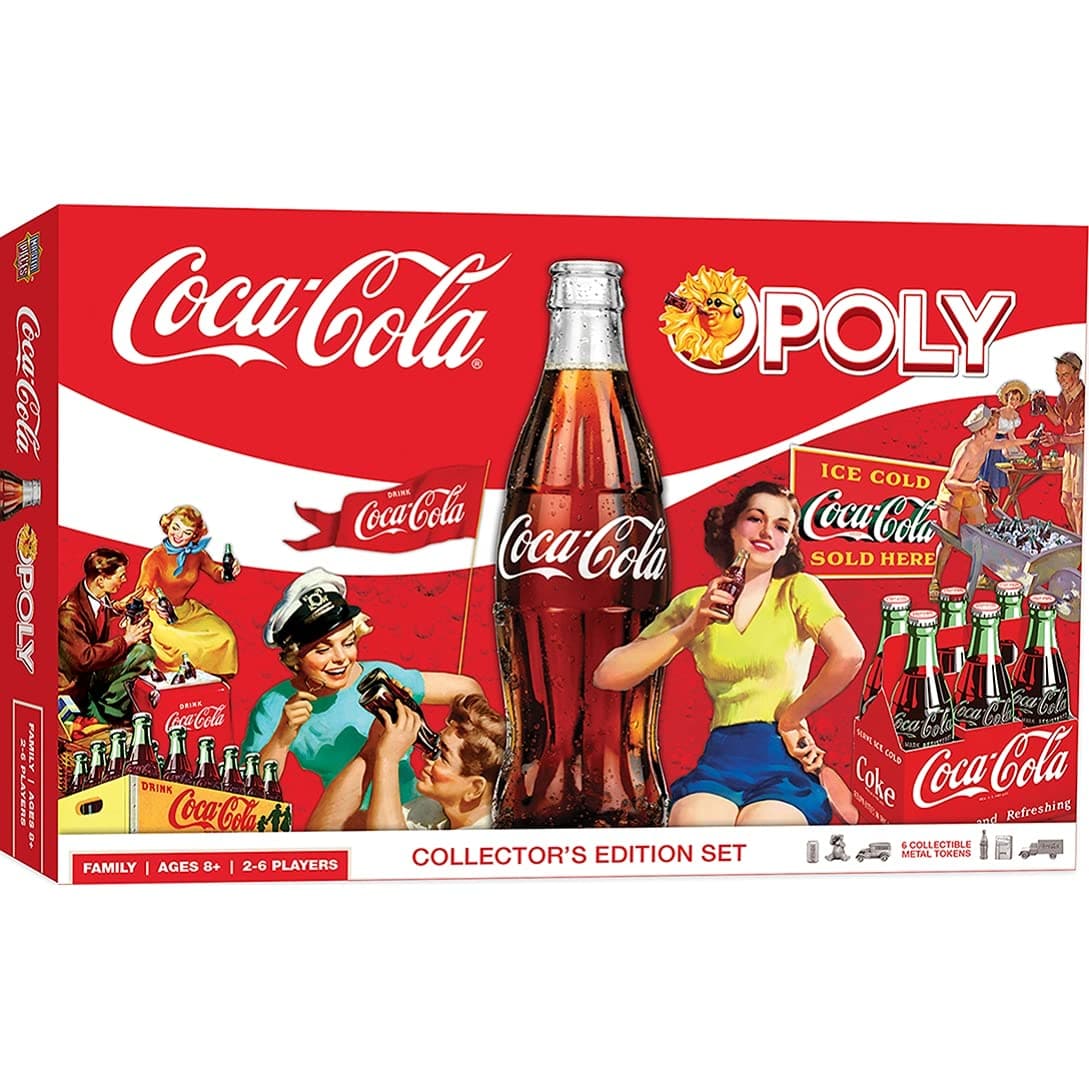 MasterPieces-Coca-Cola Opoly Board Game-42076-Legacy Toys