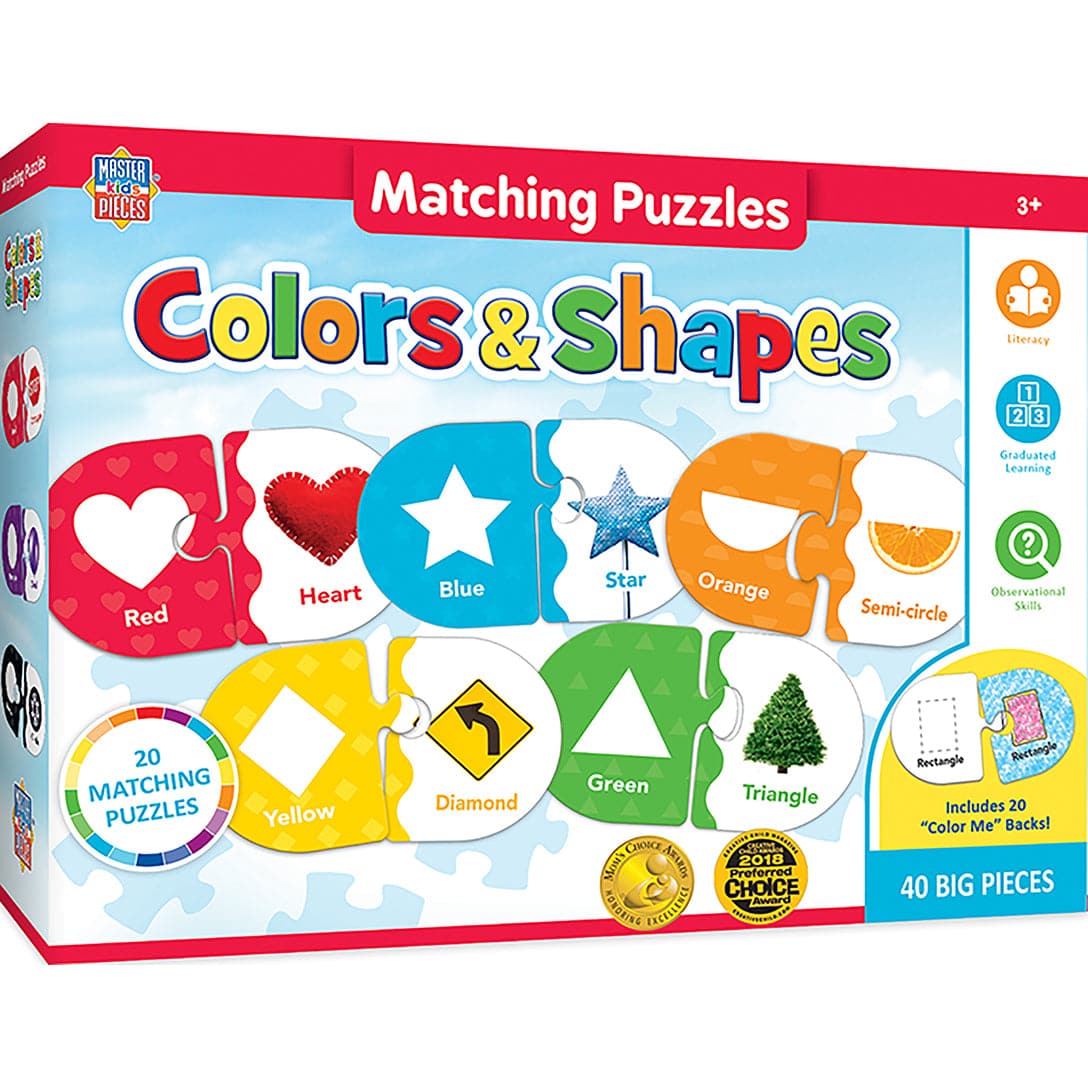 MasterPieces-Colors & Shapes Matching Puzzle - 40pc Puzzle-12109-Legacy Toys
