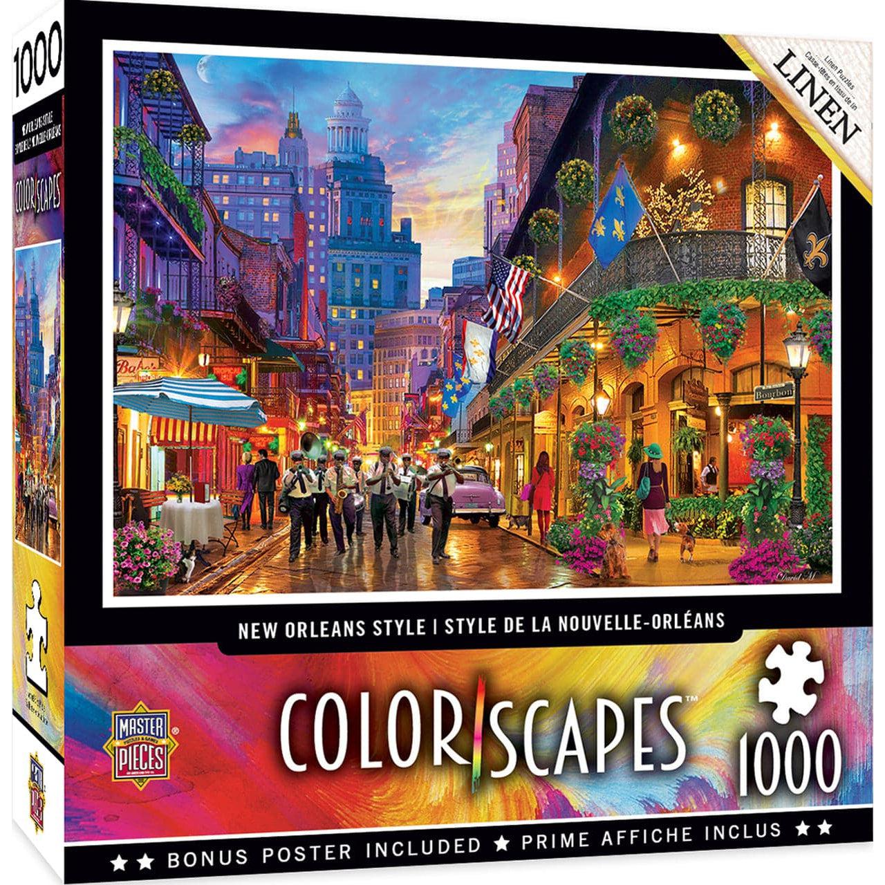 MasterPieces-Colorscapes - New Orleans Style - 1000 Piece Puzzle-72023-Legacy Toys