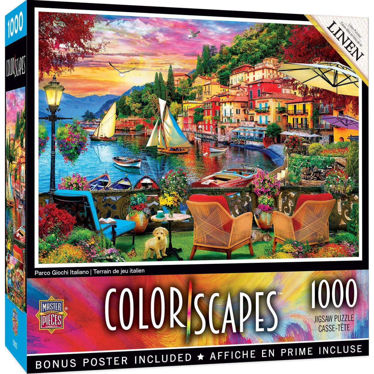 MasterPieces-Colorscapes - Parco Giochi Italiano - 1000 Piece Puzzle-72227-Legacy Toys