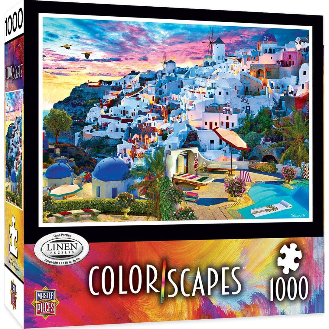 MasterPieces-Colorscapes - Santorini Sky - 1000 Piece Puzzle-71925-Legacy Toys