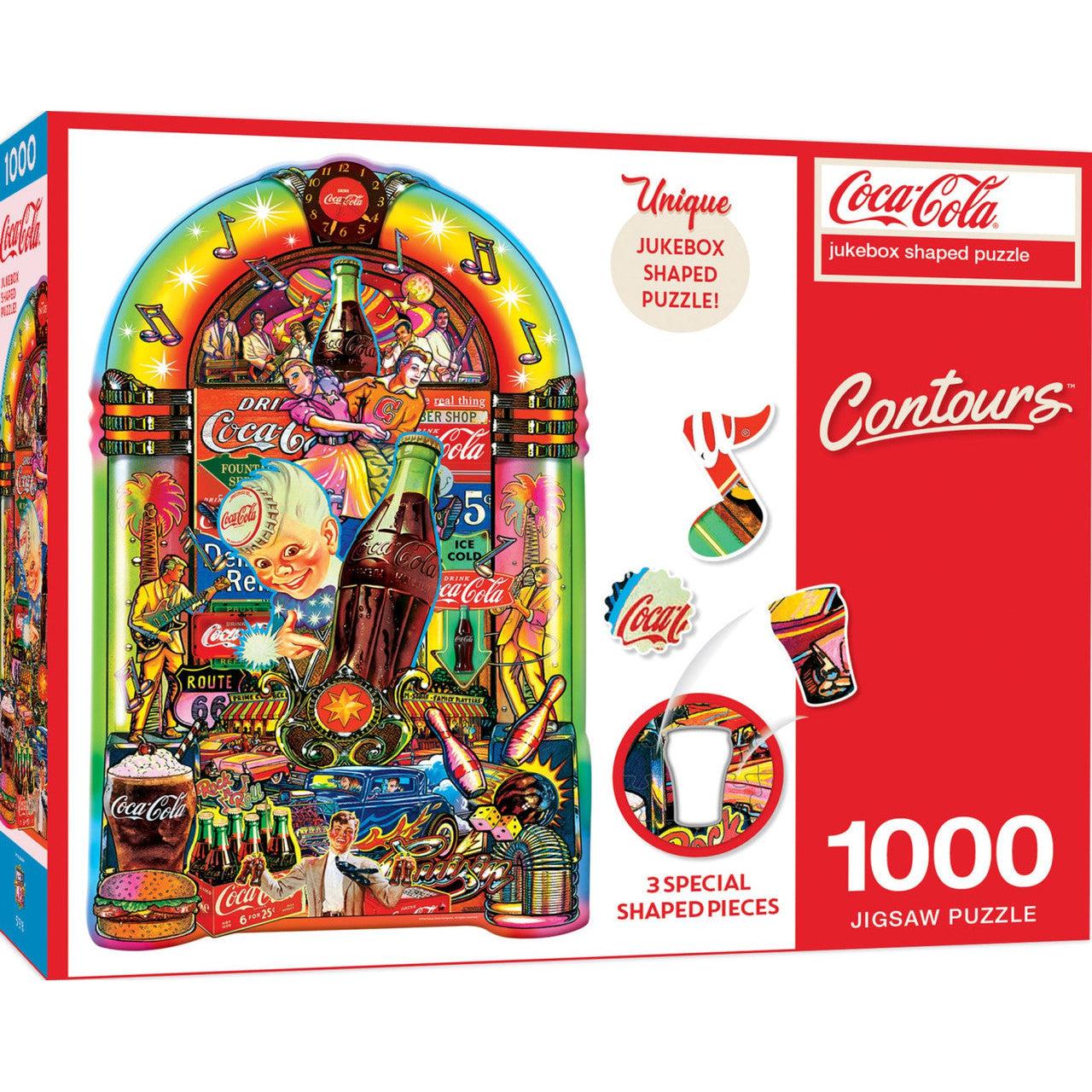 MasterPieces-Contours - Coke Jukebox - 1000 Piece Shaped Puzzle-72286-Legacy Toys