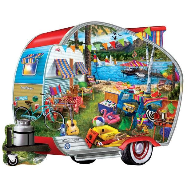 MasterPieces-Contours - Happy Campers - 1000 Piece Shaped Puzzle-72143-Legacy Toys