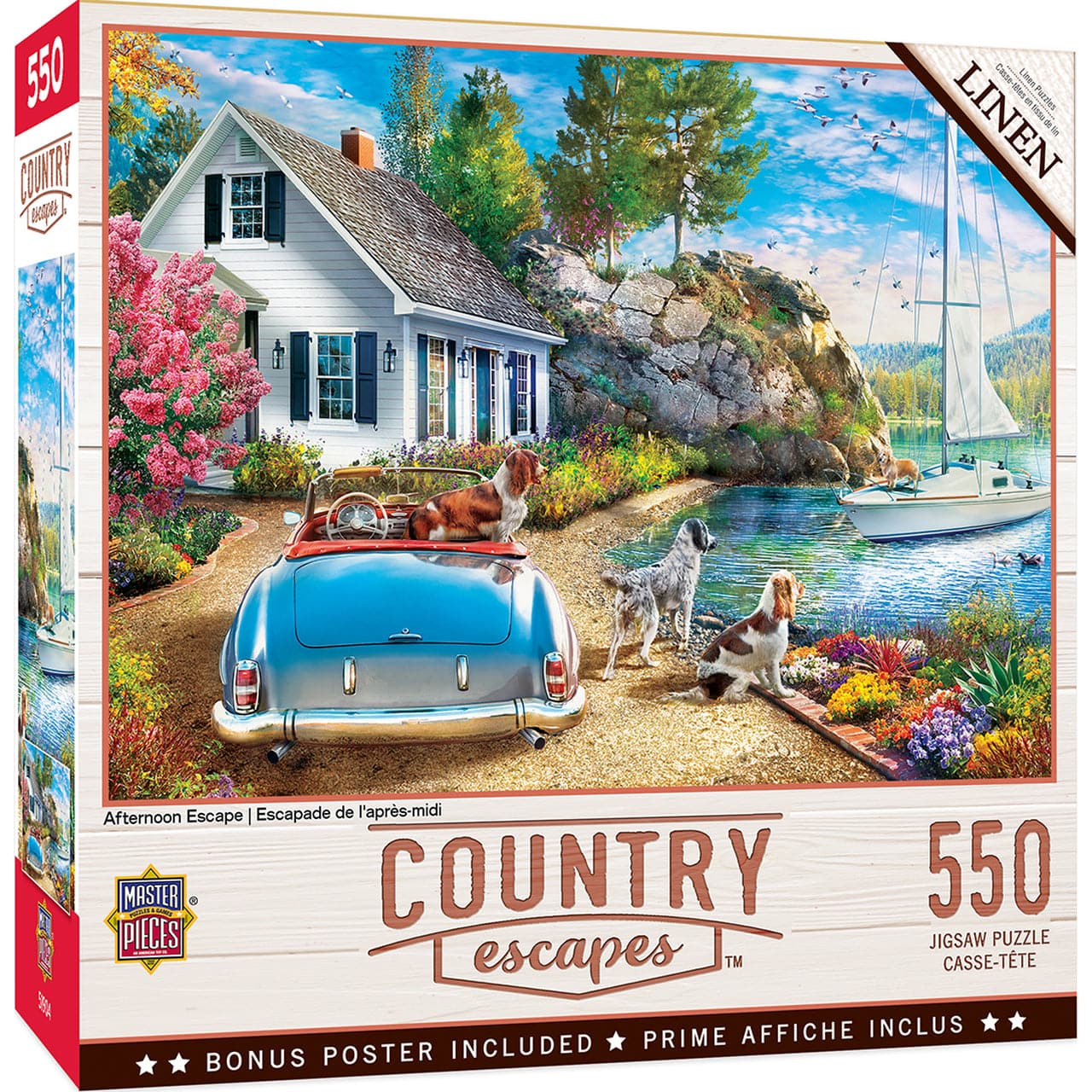 MasterPieces-Country Escapes - Afternoon Escape - 550 Piece Puzzle-32129-Legacy Toys