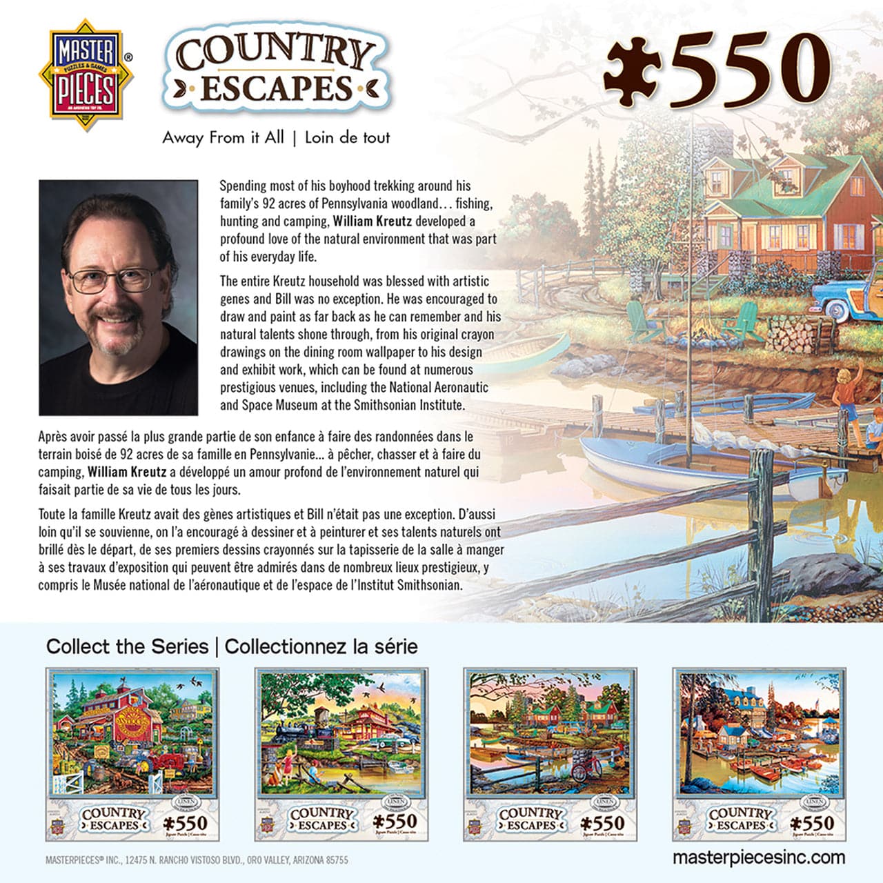 MasterPieces-Country Escapes - Away From It All - 550 Piece Puzzle-31933-Legacy Toys