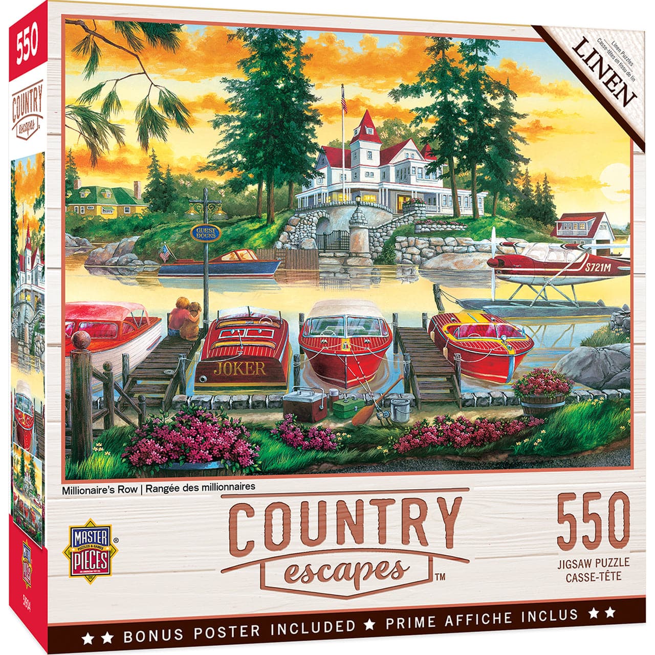 MasterPieces-Country Escapes - Millionaire's Row - 550 Piece Puzzle-32128-Legacy Toys