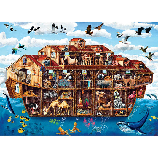 MasterPieces-Cutaways - Noah's Ark - 1000 Piece EZGrip Puzzle-71963-Legacy Toys