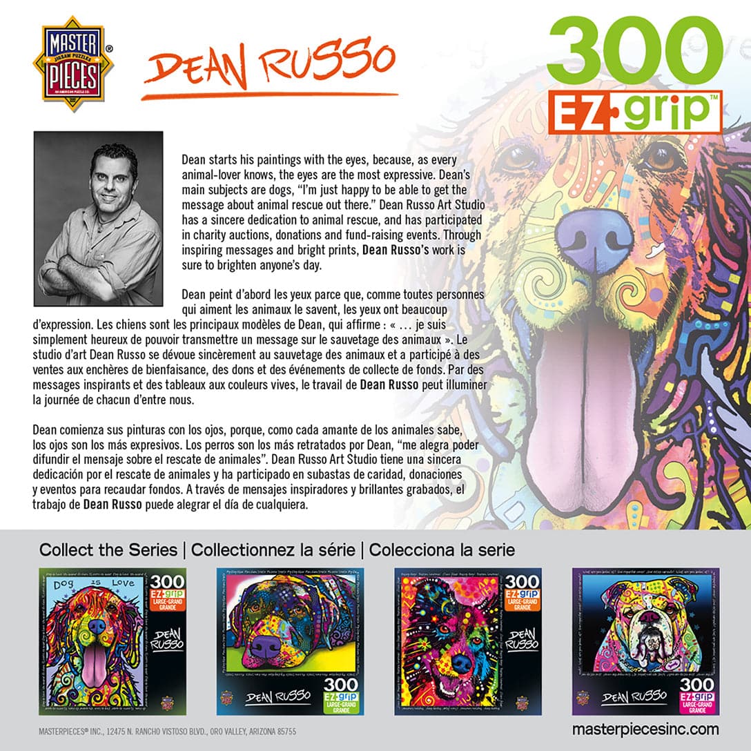 MasterPieces-Dean Russo - Dog is Love - 300 Piece EZGrip Puzzle-31821-Legacy Toys