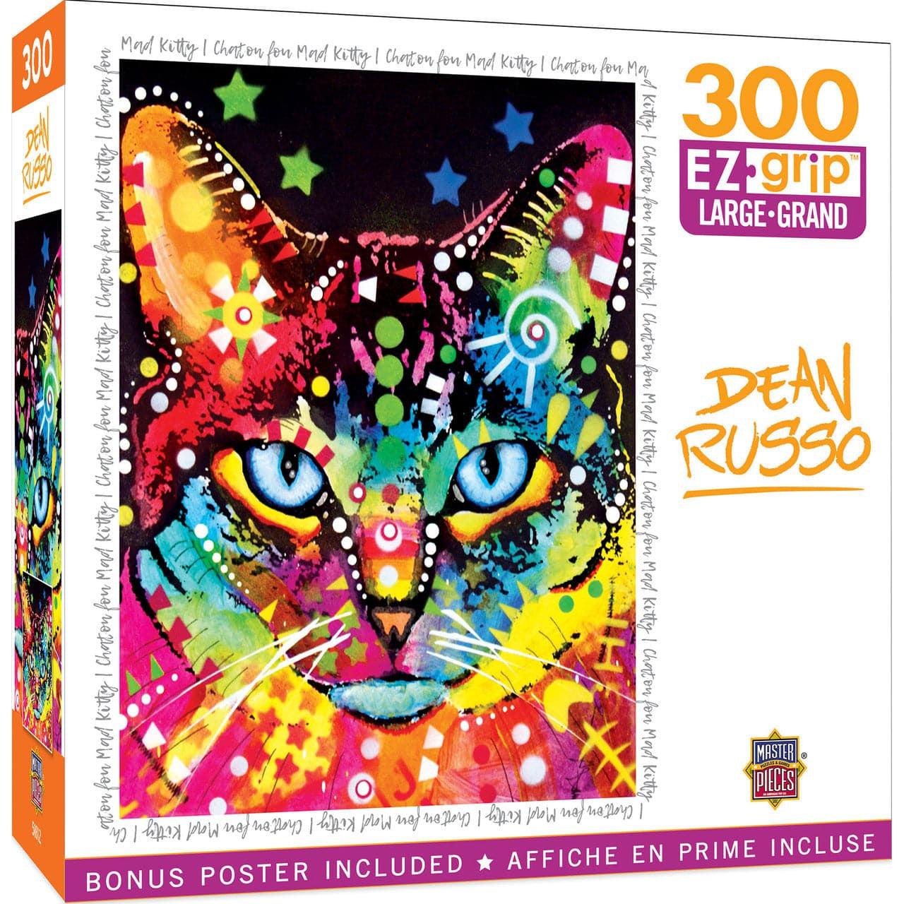 MasterPieces-Dean Russo - Mad Kitty - 300 Piece EZGrip Puzzle-32225-Legacy Toys