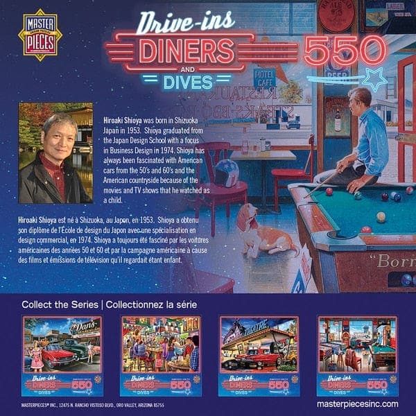 MasterPieces-Drive-Ins, Diners, and Dives - Pockets Pool & Pub - 550 Piece Puzzle-31927-Legacy Toys
