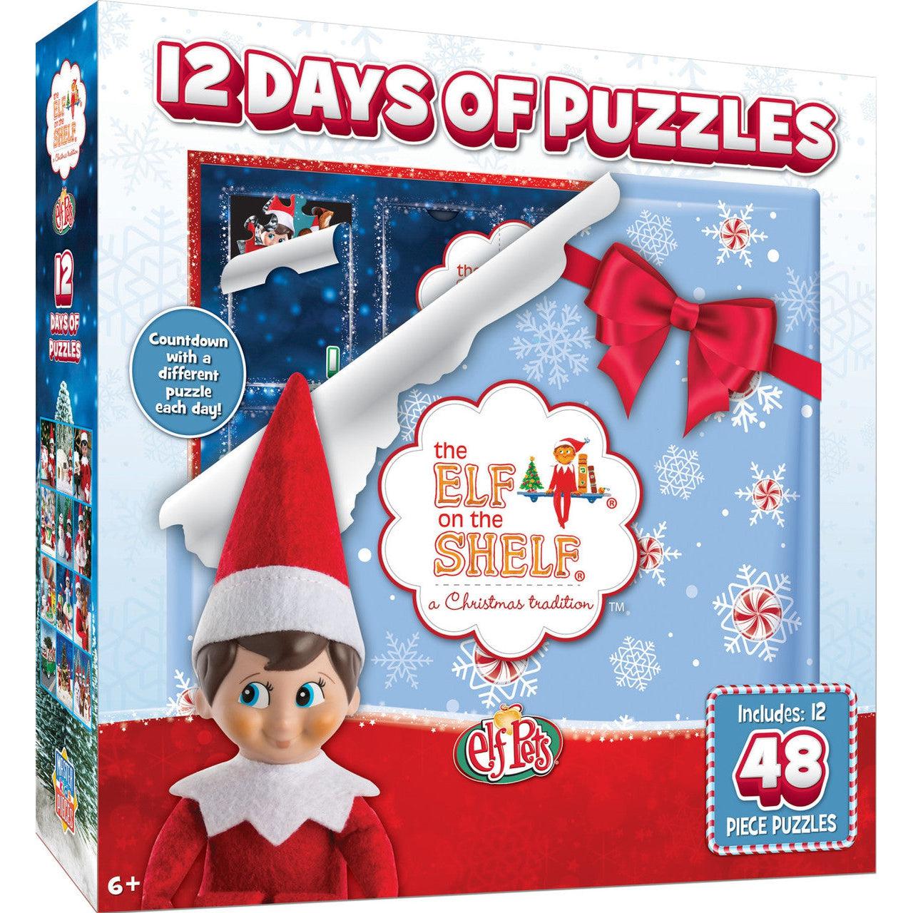 MasterPieces-Elf on the Shelf - Advent Calendar - 12 48pc Puzzles-12257-Legacy Toys