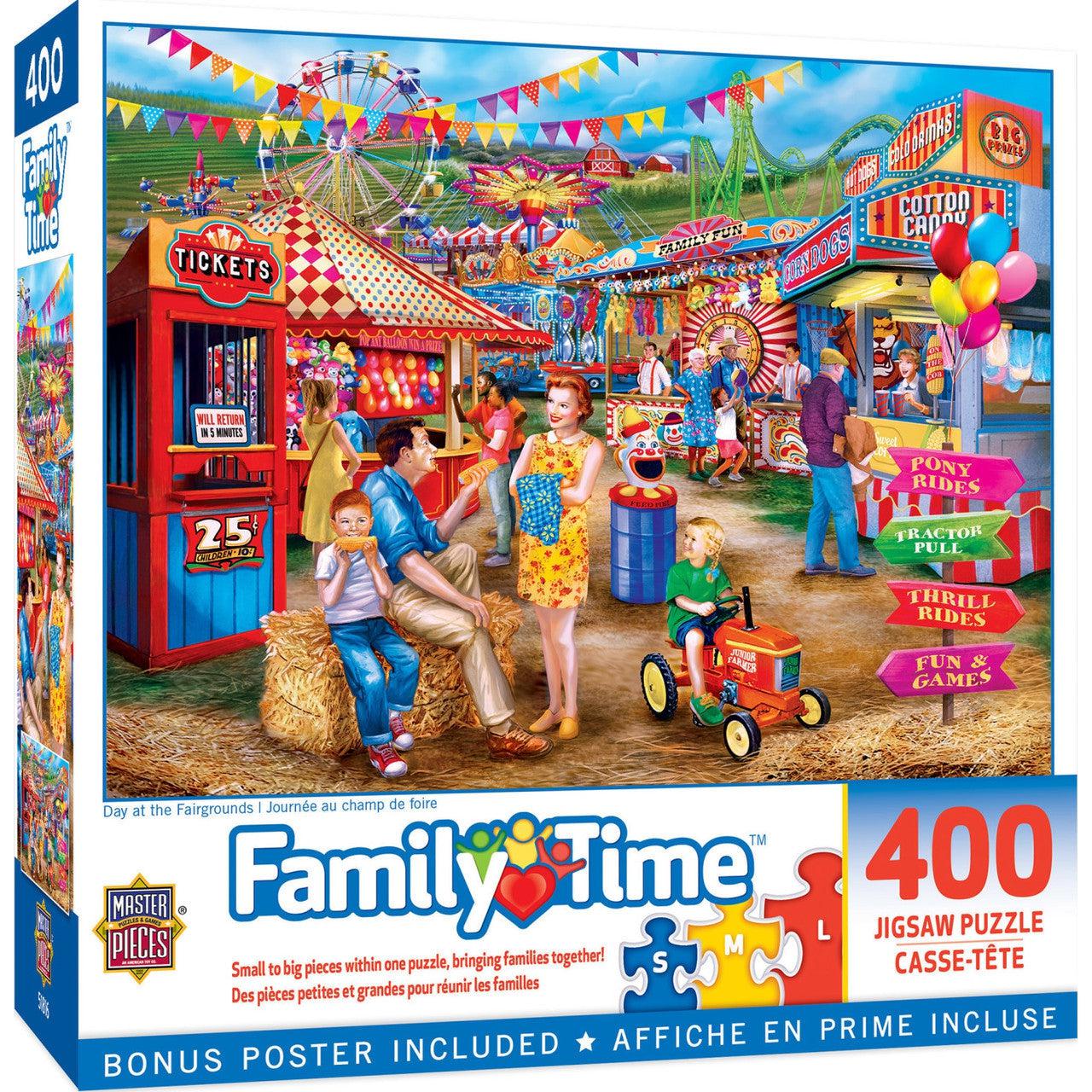 MasterPieces-Family Time - Day at the Fairgrounds - 400 Piece Puzzle-32212-Legacy Toys