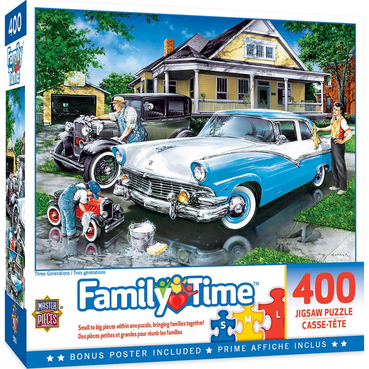 MasterPieces-Family Time - Three Generations - 400 Piece Puzzle-31827-Legacy Toys