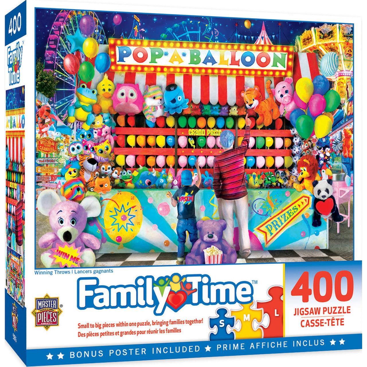 MasterPieces-Family Time - Winning Throws - 400 Piece Puzzle-32173-Legacy Toys