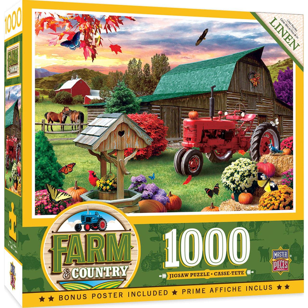 MasterPieces-Farm & Country - Harvest Ranch - 1000 Piece Puzzle-72020-Legacy Toys