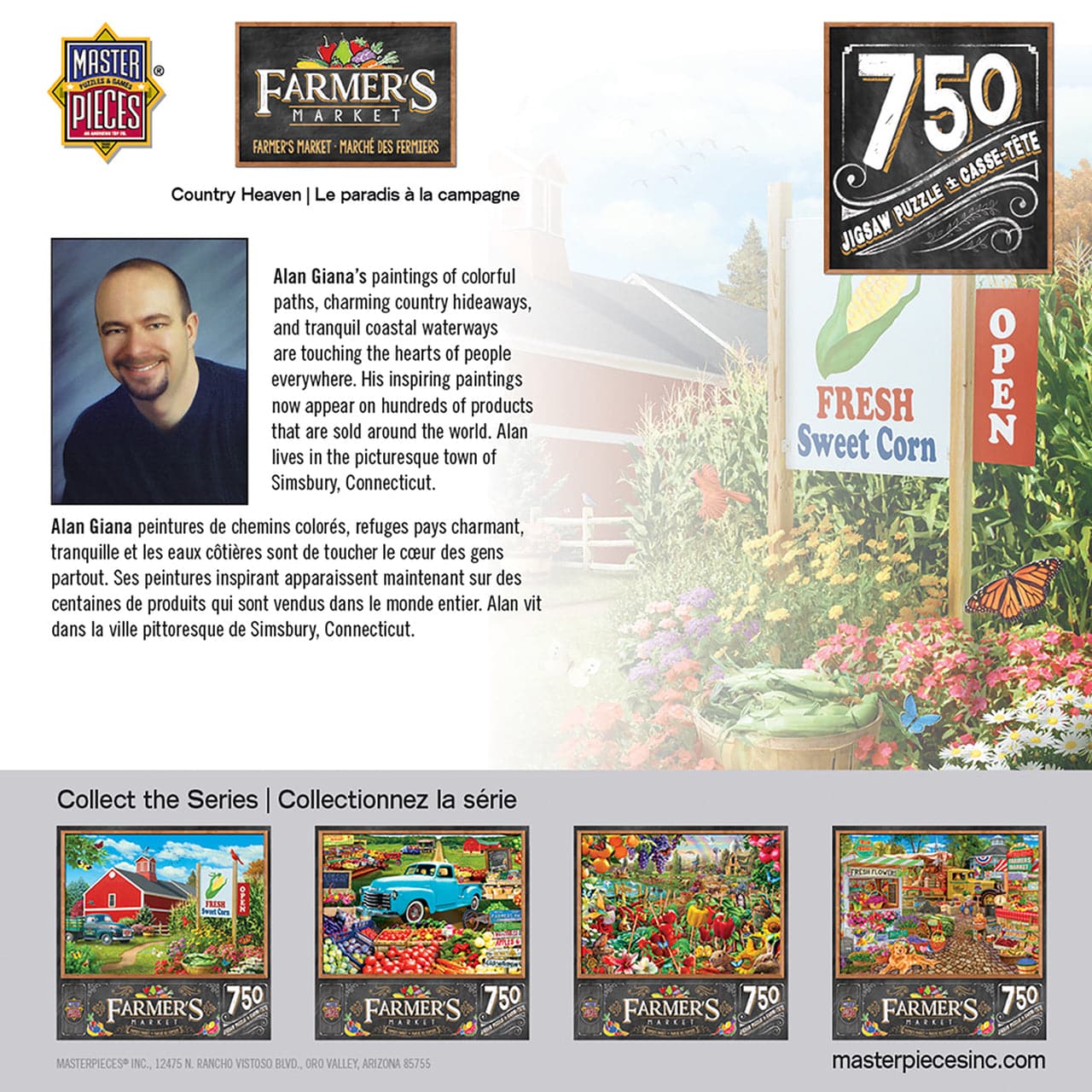 MasterPieces-Farmer's Market - Country Heaven - 750 Piece Puzzle-31993-Legacy Toys