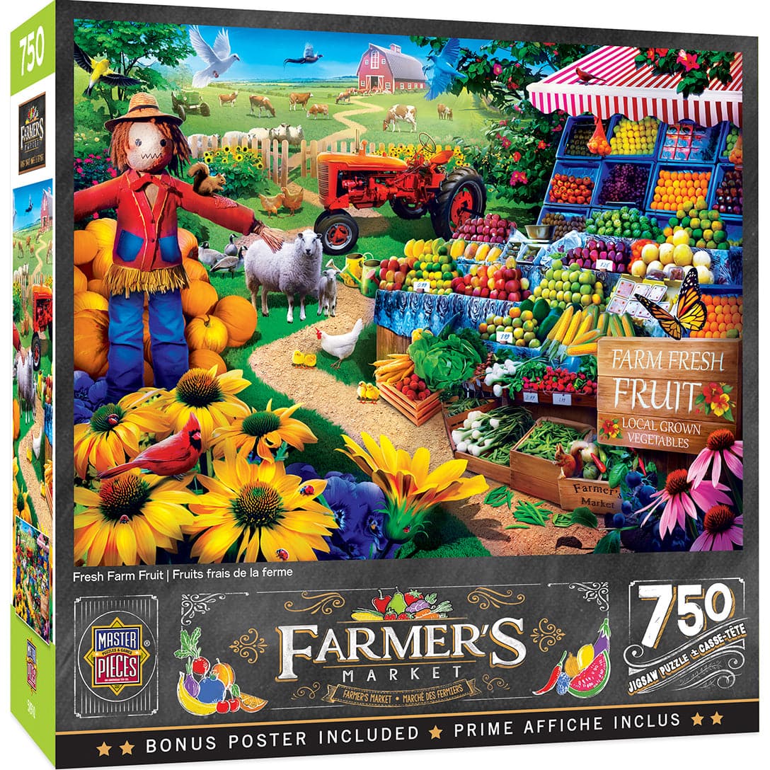 MasterPieces-Farmer's Market - Fresh Farm Fruit - 750 Piece Puzzle-32137-Legacy Toys