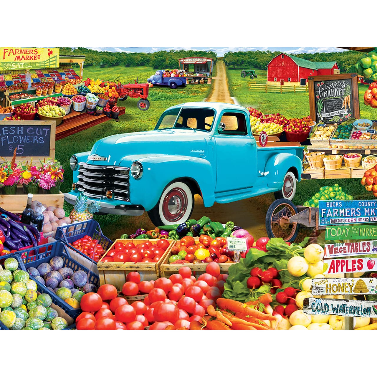 MasterPieces-Farmer's Market - Locally Grown - 750 Piece Puzzle-31994-Legacy Toys