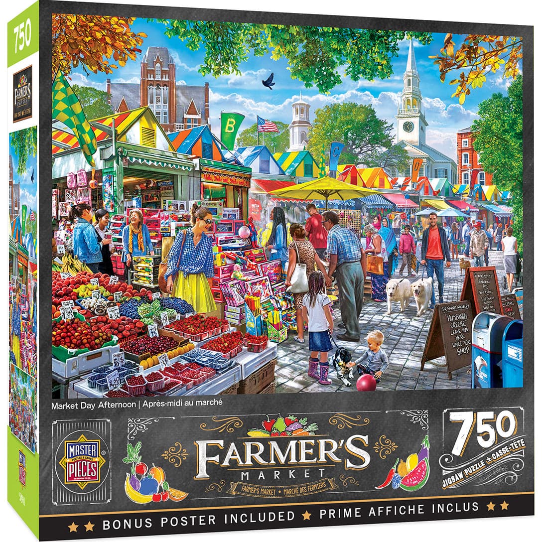 MasterPieces-Farmer's Market - Market Day Afternoon - 750 Piece Puzzle-32136-Legacy Toys