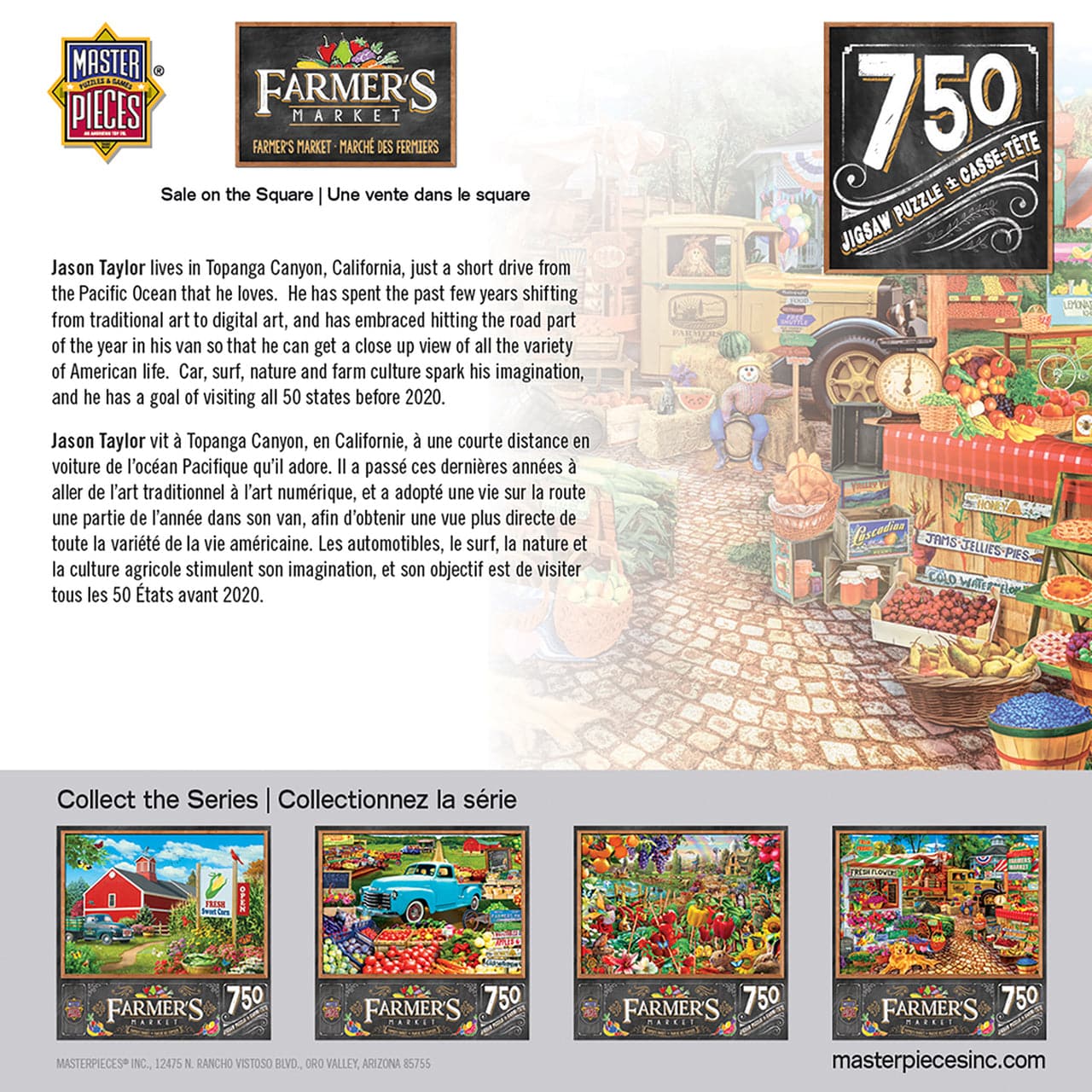 MasterPieces-Farmer's Market - Sale on the Square - 750 Piece Puzzle-31996-Legacy Toys