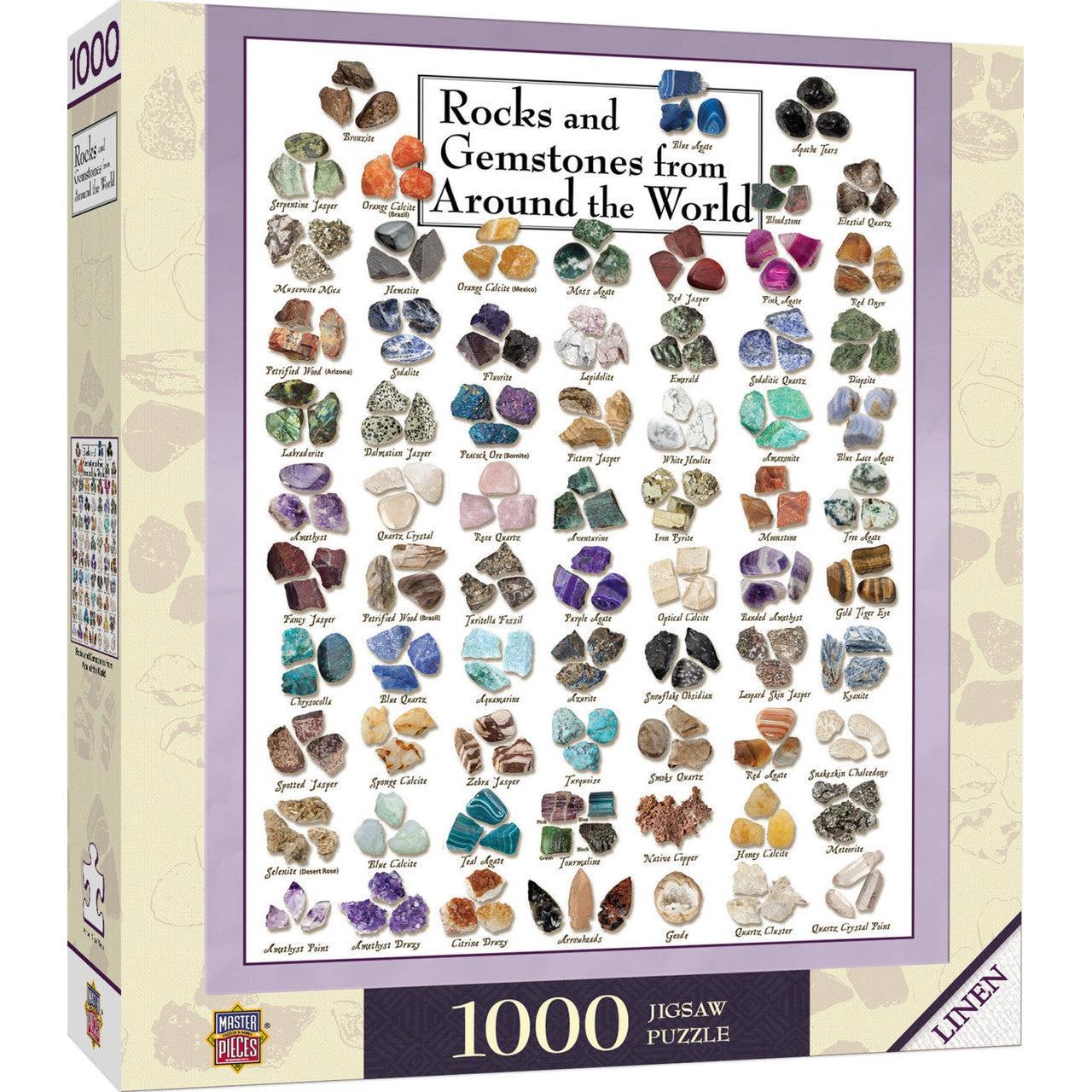 MasterPieces-Field Guide - Rocks and Gemstones - 1000 Piece Puzzle-71981-Legacy Toys
