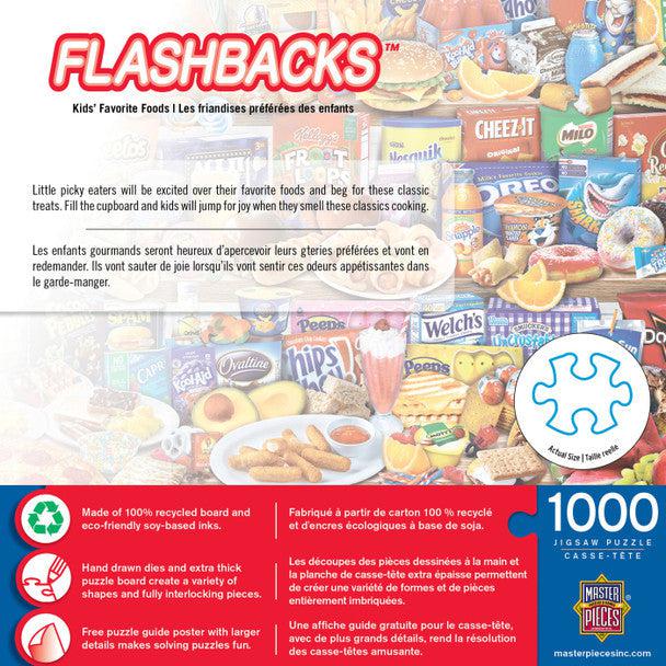 MasterPieces-Flashbacks - Kids Favorite Foods - 1000 Piece Puzzle-72140-Legacy Toys