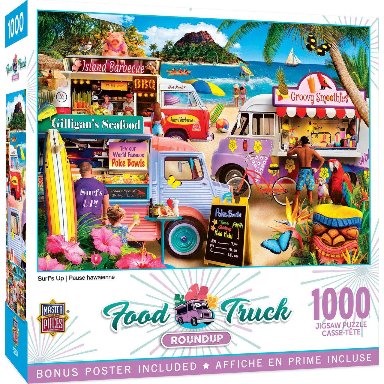 MasterPieces-Food Truck - Surf's Up - 1000 Piece Puzzle-72329-Legacy Toys