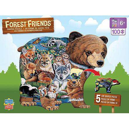 MasterPieces-Forest Friends - 100 Piece Shaped Puzzle-11706-Legacy Toys