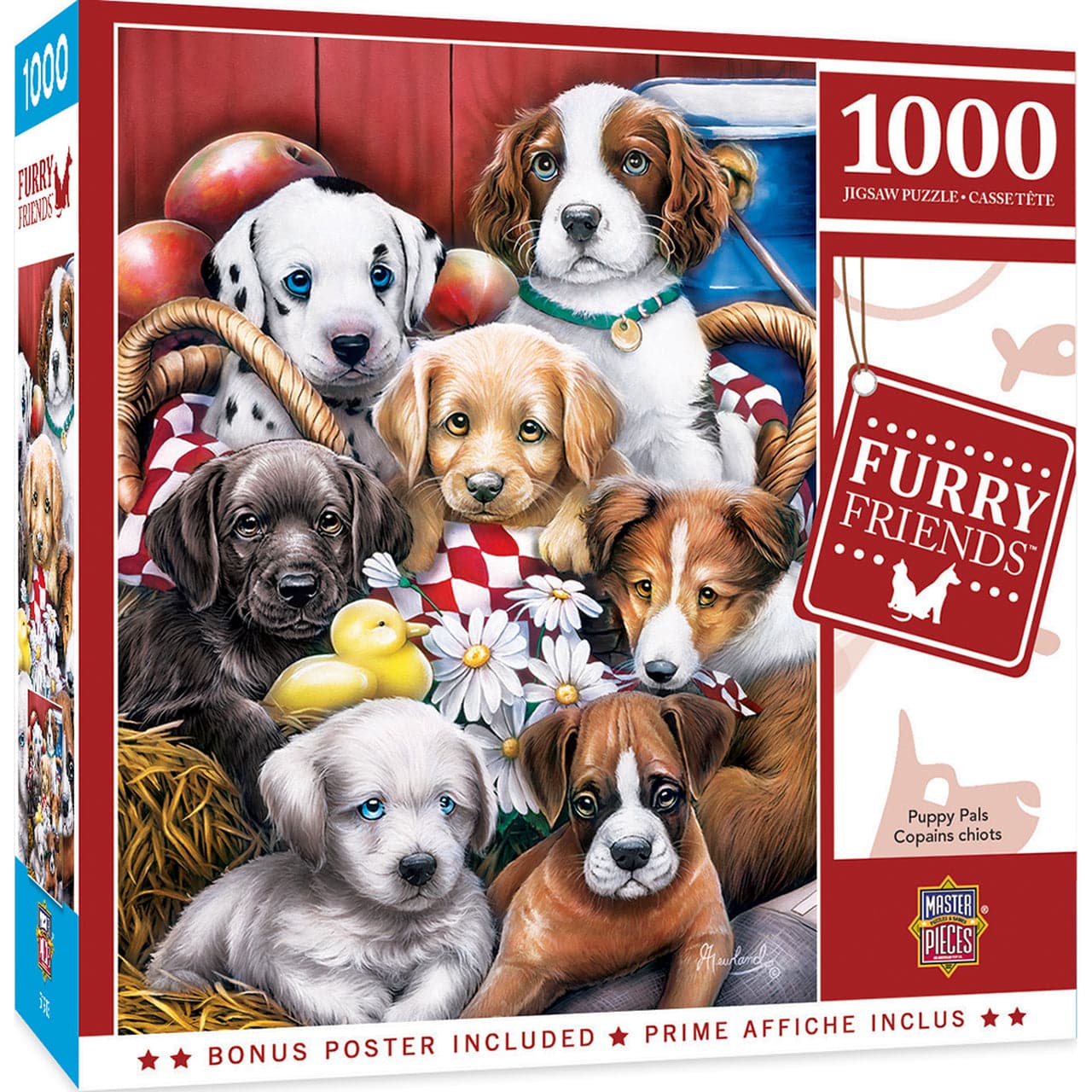 MasterPieces-Furry Friends - Puppy Pals - 1000 Piece Puzzle-72182-Legacy Toys