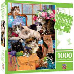 MasterPieces-Furry Friends - Trouble Makers - 1000 Piece Puzzle-71908-Legacy Toys