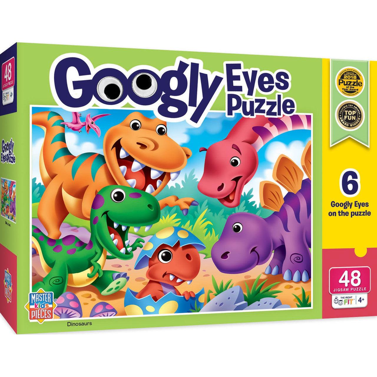 MasterPieces-Googly Eyes - Dinosaurs - 48pc Puzzle-11837-Legacy Toys