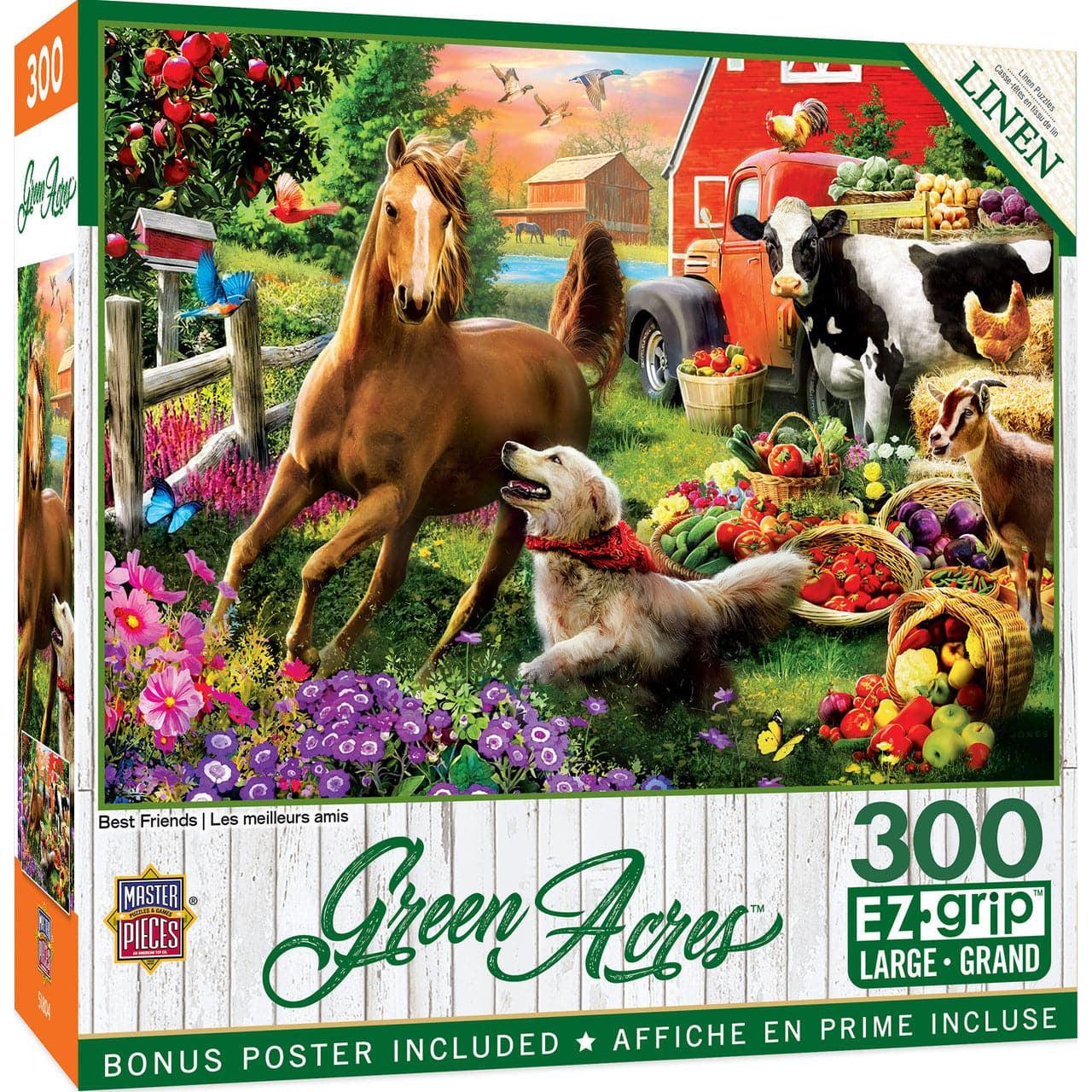 MasterPieces-Green Acres - Best Friends - 300 Piece EzGrip Puzzle-32283-Legacy Toys
