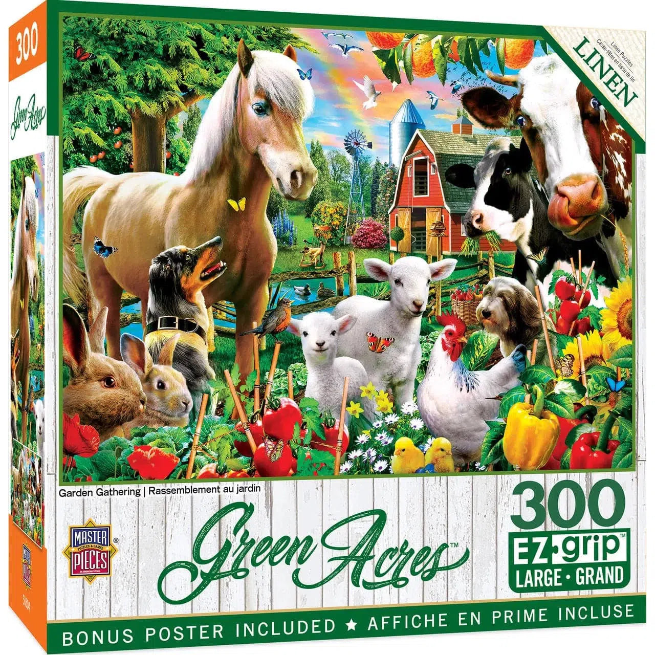 MasterPieces-Green Acres - Garden Gathering - 300 Piece EzGrip Puzzle-32285-Legacy Toys