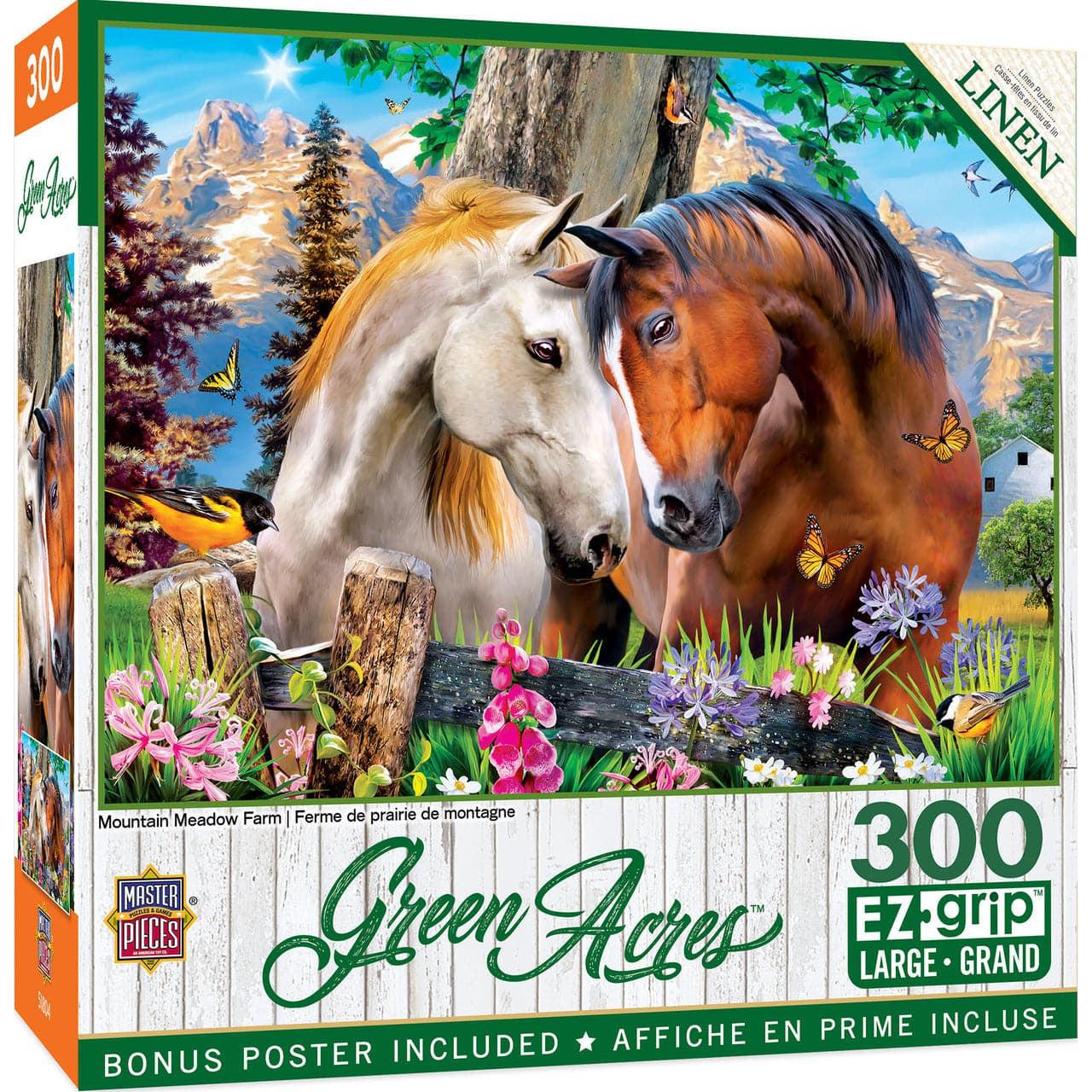 MasterPieces-Green Acres - Mountain Meadow Farm - 300 Piece EzGrip Puzzle-32284-Legacy Toys