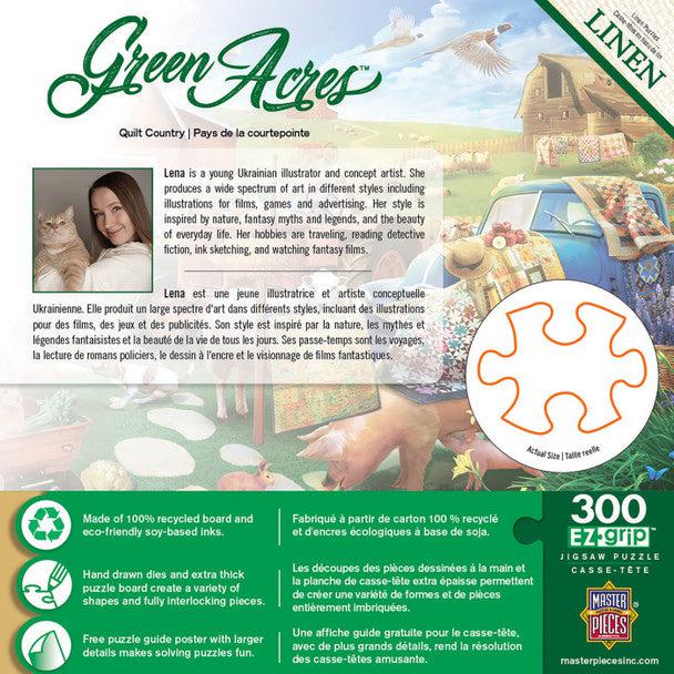 MasterPieces-Green Acres - Quilt Country - 300 Piece EzGrip Puzzle-32106-Legacy Toys