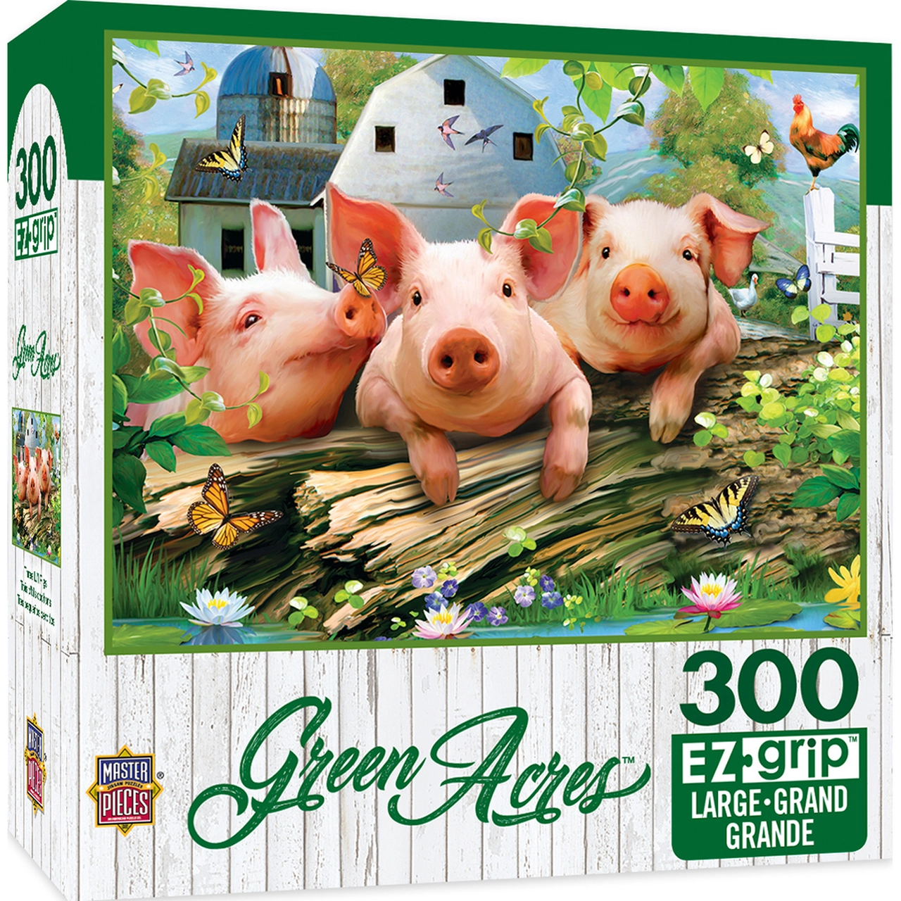 MasterPieces-Green Acres - Three 'Lil Pigs - 300 Piece EzGrip Puzzle-31817-Legacy Toys