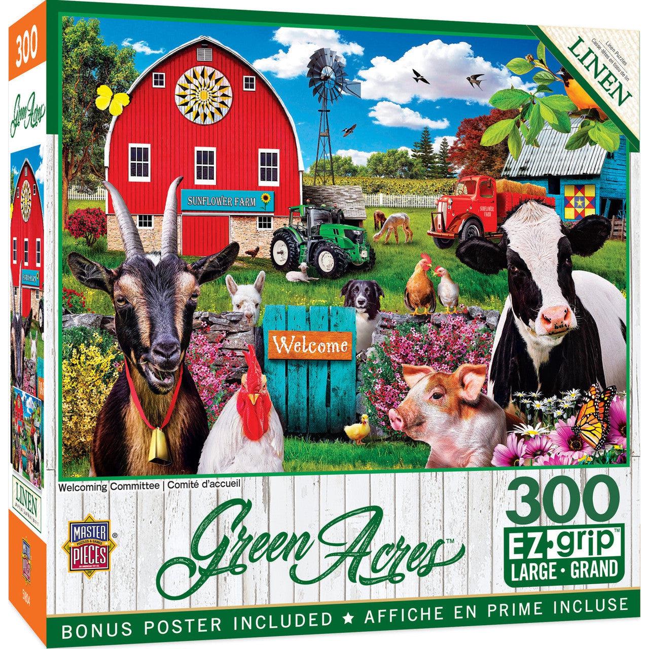 MasterPieces-Green Acres - Welcoming Committee - 300 Piece EzGrip Puzzle-32343-Legacy Toys